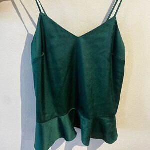 Green strapless blouse